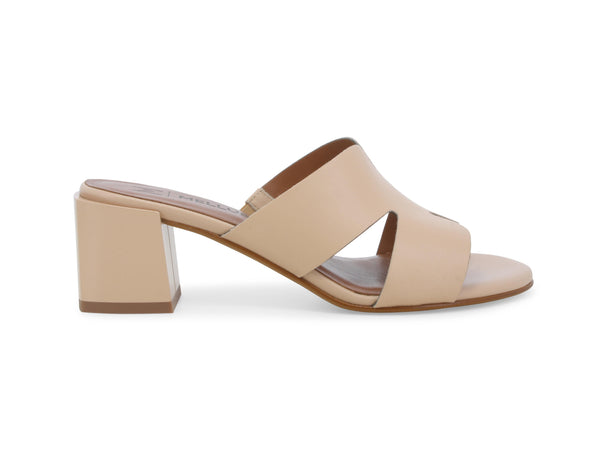 Melluso Donna Ciabatte una Fascia Tacco Largo Tomaia Pelle